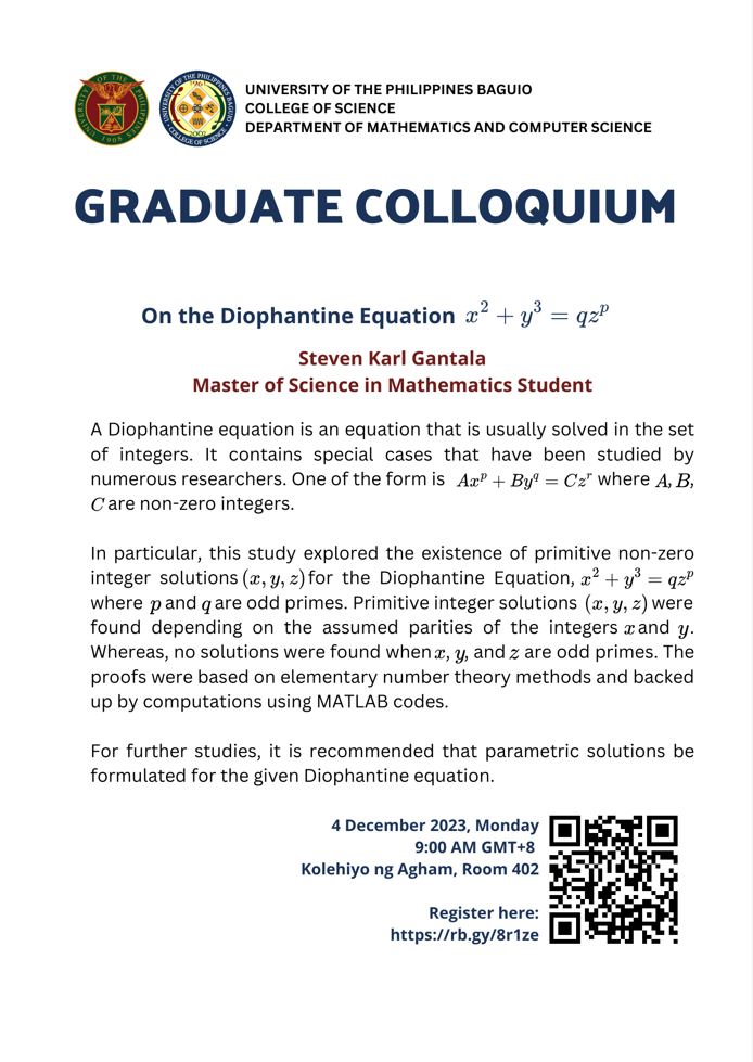 Graduate Colloquium 4 December 2023 